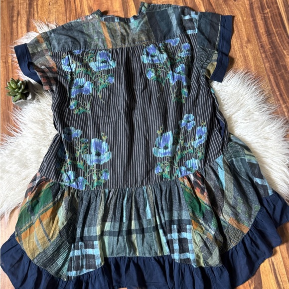 Free People Agnes Patchwork Printed Babydoll Dress - Picture 5 of 8